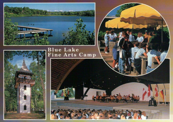 Blue Lake Fine Arts Camp - Old Postcard View